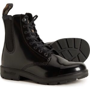 Blundstone Lace-Up Gore Black Patent Boots Leather 
Size US 9